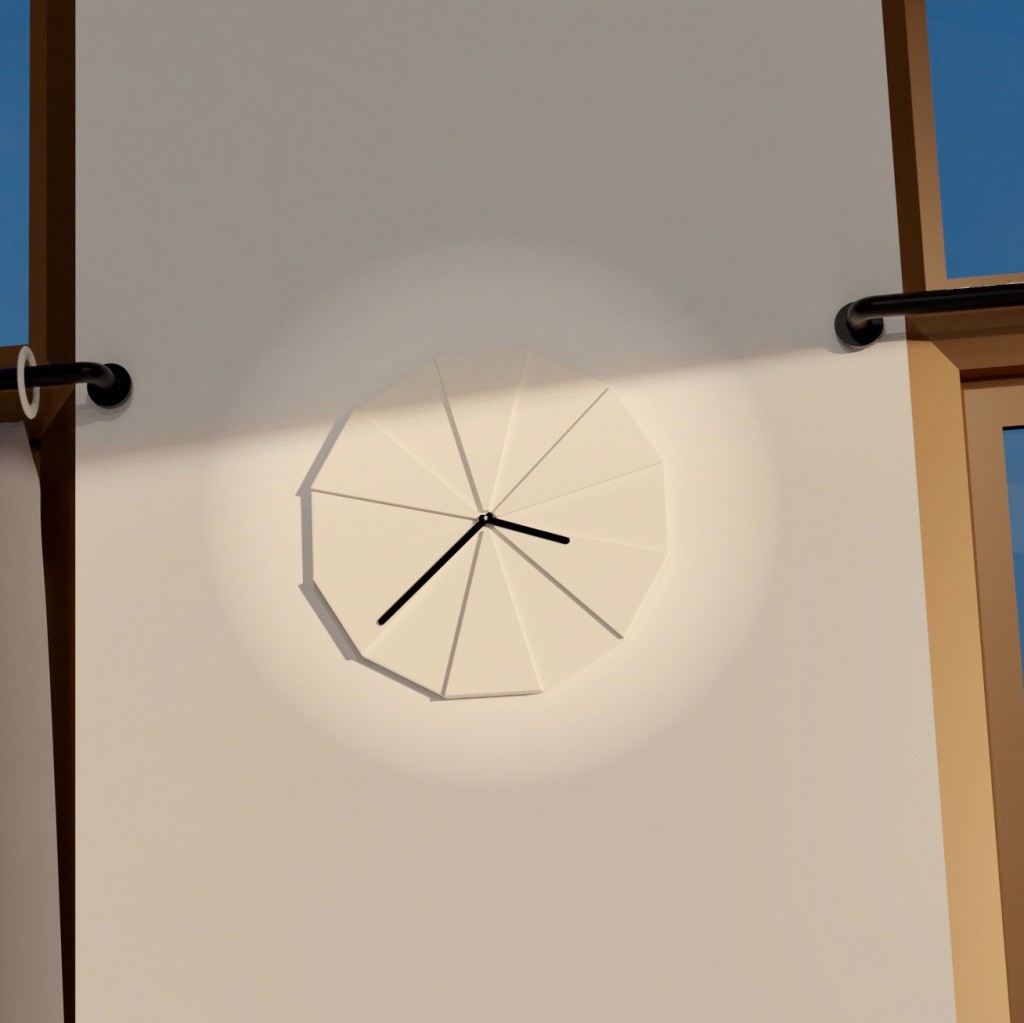 Living & Co Clock Oslo Cement White preview image 1